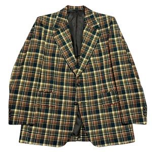 Vintage Plaid Men’s Blazer Suit Coat Palm Beach